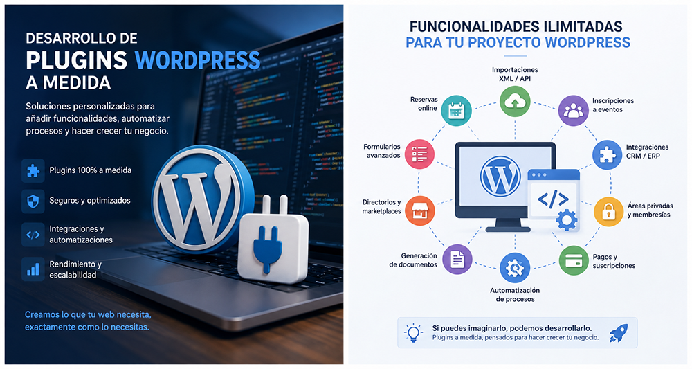 Desarrollo plugins a medida para Wordpress